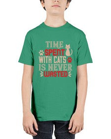 time spend with cat is never wasted Style 121# - cats - Youth Tee Unisex