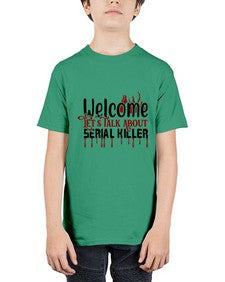 welcome lets talk about serial killer 1243# - true crime - Youth Tee Unisex