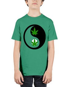 yin and yang weed 1264# - marijuana - Youth Tee Unisex