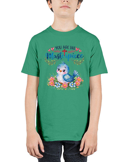 you are his masterpiece 85# - birds - Youth Tee Unisex