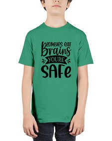 zombies eat brains youre safe 1278# - sassy - Youth Tee Unisex