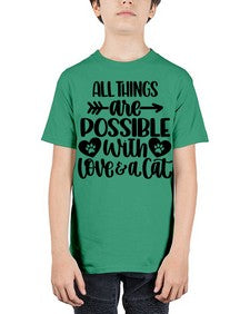 All Things Are Possible Style 75# - cats - Youth Tee Unisex