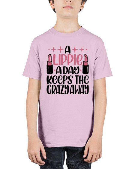 A Lippie A Day Keeps The Crazy Away Style 150# - beauty - fashion - Youth Tee Unisex