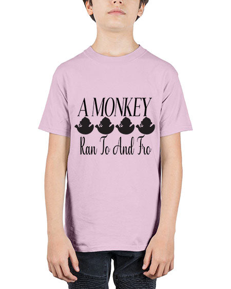 A monkey ran to and  - monkey - Youth Tee Unisex