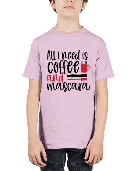 All I need is coffee and mascara design Style 259# - beauty - fashion - Youth Tee Unisex