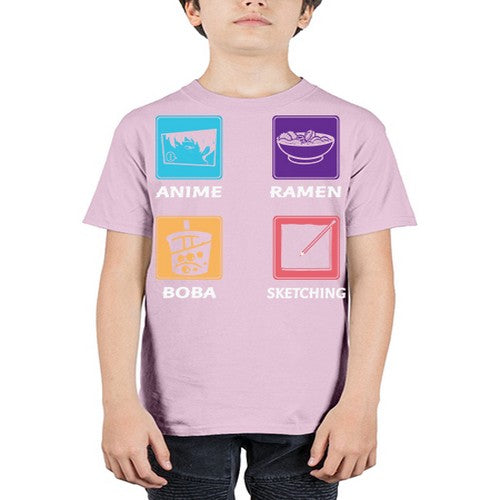 Anime Ramen Boba Sketching Anime 218# - anime - Youth Tee Unisex