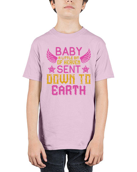 Baby A little bit of heaven sent down to earth Style 273# - baby - Youth Tee Unisex