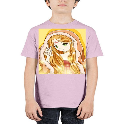 Beautiful and cute fairy queen with long yellow hair 70# - anime - Youth Tee Unisex