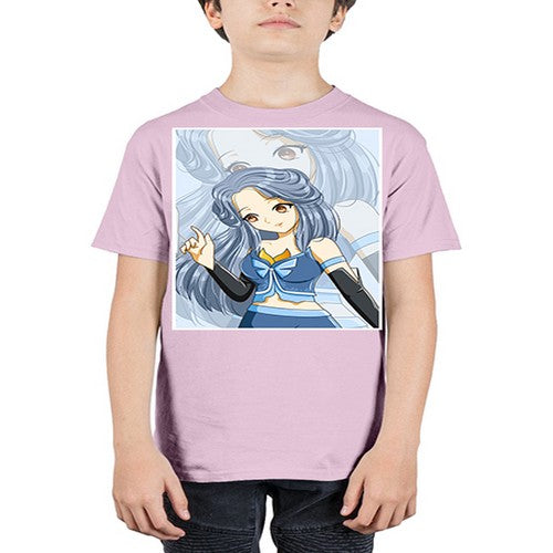 Beautiful and cute princess long blue hair 15# - anime - Youth Tee Unisex