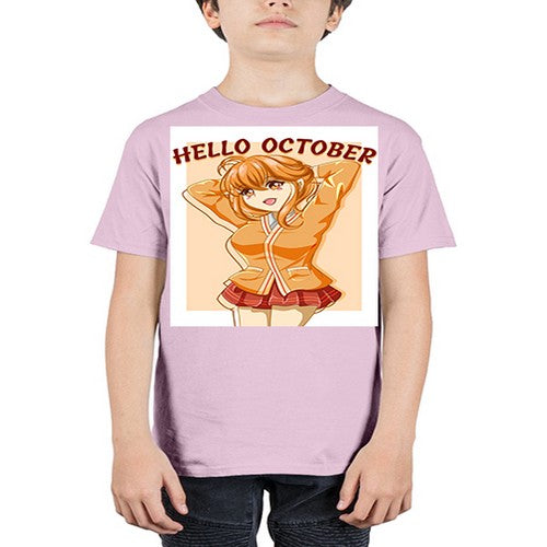Beautiful and cute teenager girl in hello october 85# - anime - Youth Tee Unisex