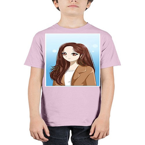 Beautiful and happy girl long hair with suit 94# - anime - Youth Tee Unisex