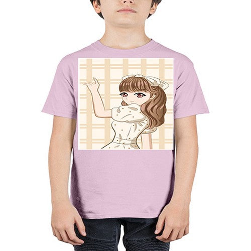 Beautiful and happy girl with hair bangs 92# - anime - Youth Tee Unisex