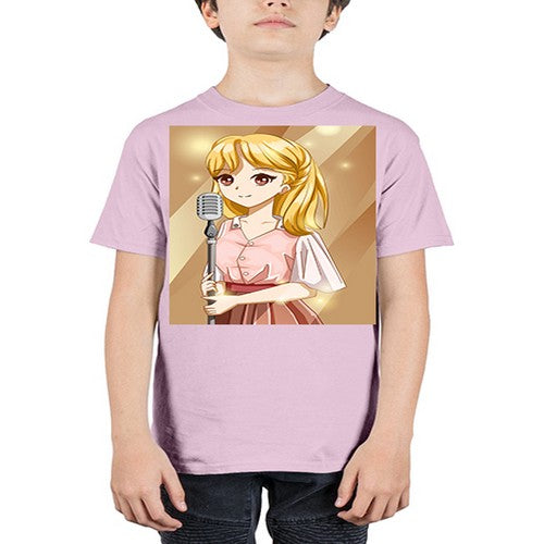 Beautiful girl singing in the studio 32# - anime - Youth Tee Unisex
