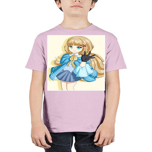 Beautiful princess long hair with blue costume 62# - anime - Youth Tee Unisex