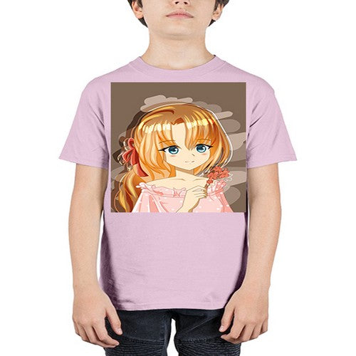 Beautiful princess with flowers 97# - anime - Youth Tee Unisex