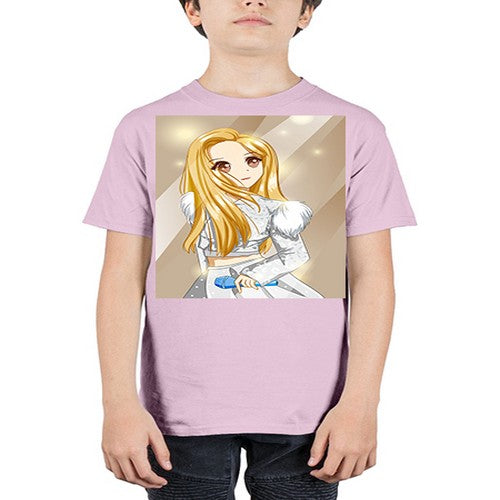 Beautiful singer girl with white dress 182# - anime - Youth Tee Unisex