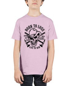 Born to loss 271# - skull and bones - Youth Tee Unisex