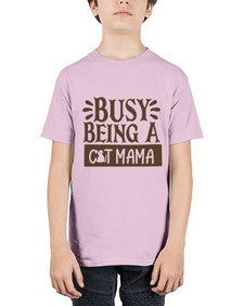 Busy Being A Cat Mama Style 2# - cats - Youth Tee Unisex