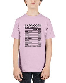 Capricorn Nutrition Facts 185# - capricorn - Youth Tee Unisex