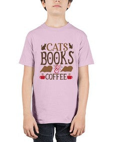Cats Books Coffee Style 9# - cats - Youth Tee Unisex