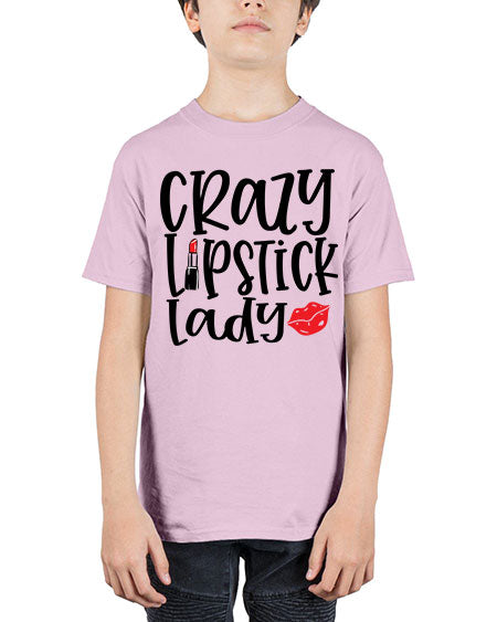 Crazy Lipstick Lady Style 240# - beauty - fashion - Youth Tee Unisex