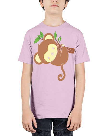 Cute Monkey Hanging on Tree 4# - monkey - Youth Tee Unisex