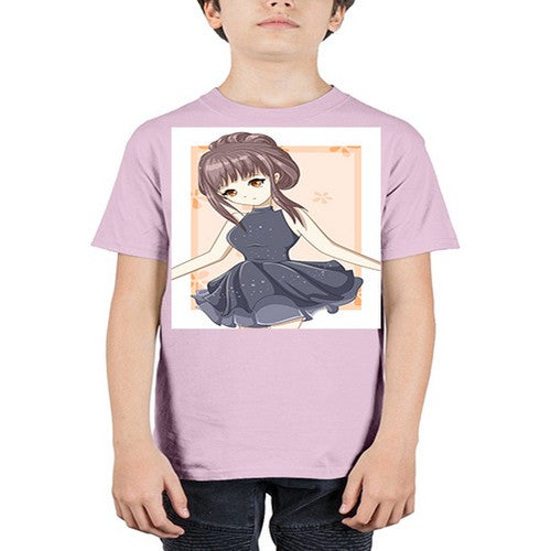 Cute and beatiful princess wearing black dress 117# - anime - Youth Tee Unisex