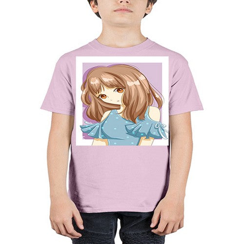 Cute and beautiful girl with blue blouse 101# - anime - Youth Tee Unisex
