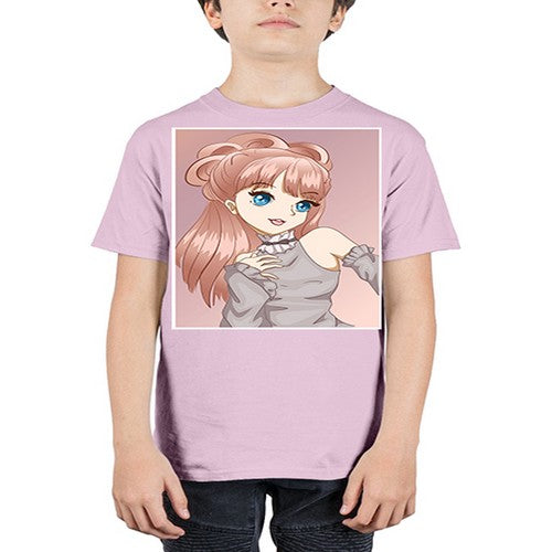 Cute and beautiful princess with brown long hair 55# - anime - Youth Tee Unisex