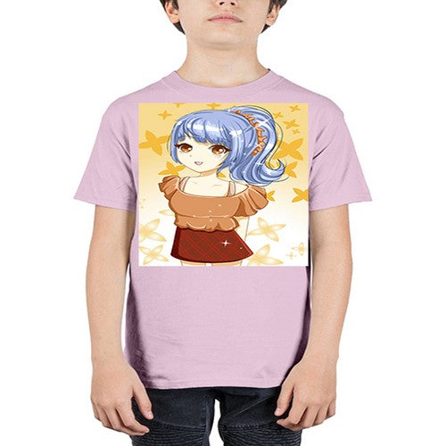 Cute and funny girl with blue hair 31# - anime - Youth Tee Unisex