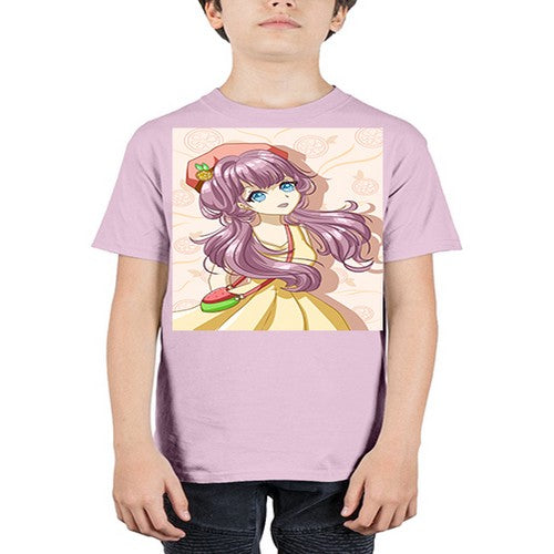 Cute and happy girl in summertime with fruit theme 33# - anime - Youth Tee Unisex