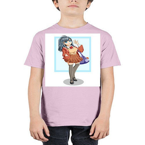 Cute and happy teenage girl back to school 175# - anime - Youth Tee Unisex