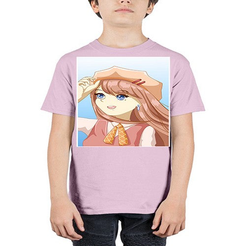 Cute beautiful and funny girl with hat 66# - anime - Youth Tee Unisex