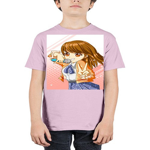 Cute teenage student girl singing song 47# - anime - Youth Tee Unisex