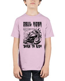 Devil rider 374# - skull and bones - Youth Tee Unisex