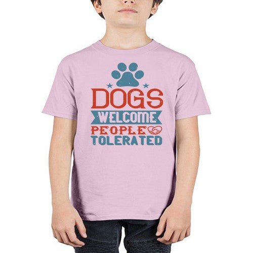 Dogs Welcome People Tolerated Style 208# - dogs - Youth Tee Unisex