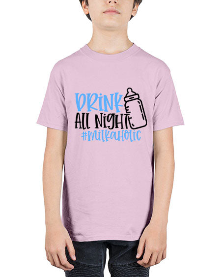 Drink All Night Milkaholic Style 304# - baby - Youth Tee Unisex