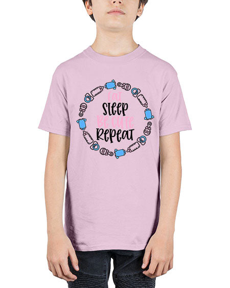 Eat Sleep Be Cute Repeat Style 305# - baby - Youth Tee Unisex