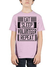 Eat Sleep Volunteer Repeat Style 15# - volunteer - Youth Tee Unisex