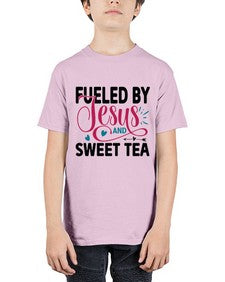 Fueled By Jesus And Sweet Tea 989# - tea - Youth Tee Unisex