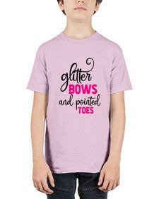 Glitter bows and pointed toes 127# - ballet - Youth Tee Unisex