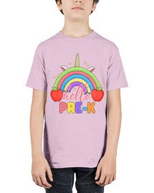 Hello PreK Unicorn Rainbow 312# - prek headstart - Youth Tee Unisex