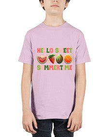 Hello Summer Strawberry 1040# - strawberry - Youth Tee Unisex