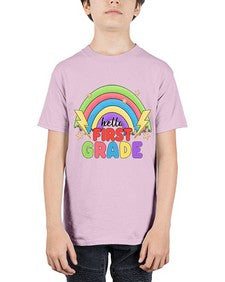 Hello first Grade Rainbow 280# - first grade - Youth Tee Unisex