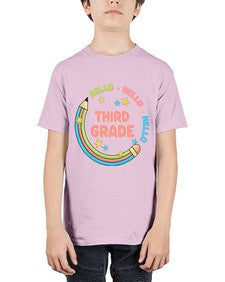 Hello third Grade Pencil 346# - third grade - Youth Tee Unisex
