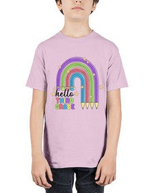 Hello third Grade Pencil Rainbow 347# - third grade - Youth Tee Unisex