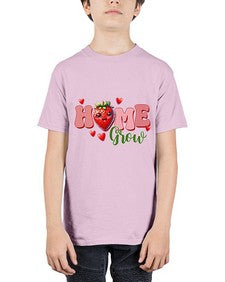 Home Grown Groovy Strawberry 1054# - strawberry - Youth Tee Unisex