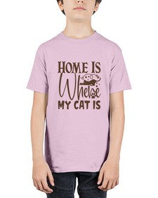 Home Is Where My Cat Is Style 14# - cats - Youth Tee Unisex