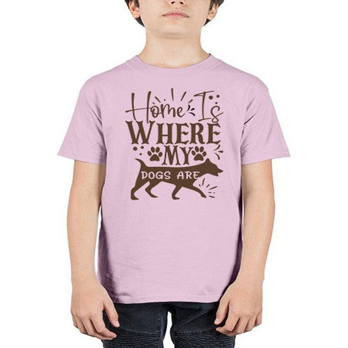 Home Is Where My Dogs Are Style 84# - dogs - Youth Tee Unisex