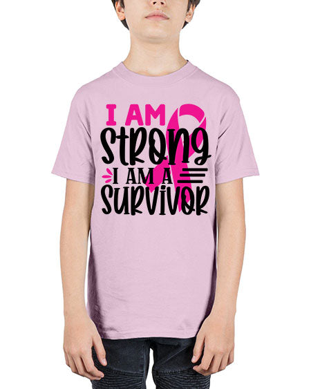 I Am Strong I Am a Survivor 19# - breast cancer - Youth Tee Unisex